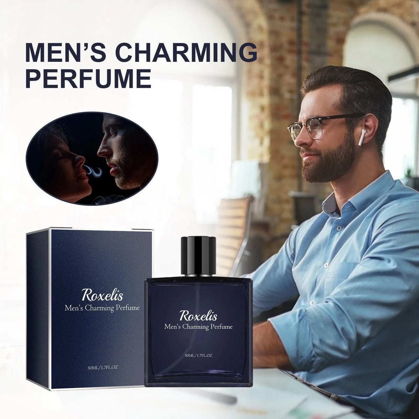 Roxelis Men&#039;s Charm Perfume Fragrance Fragrance Natural fresh charm release lasting fragrance couples dating atmosphere perfume - truelything.com