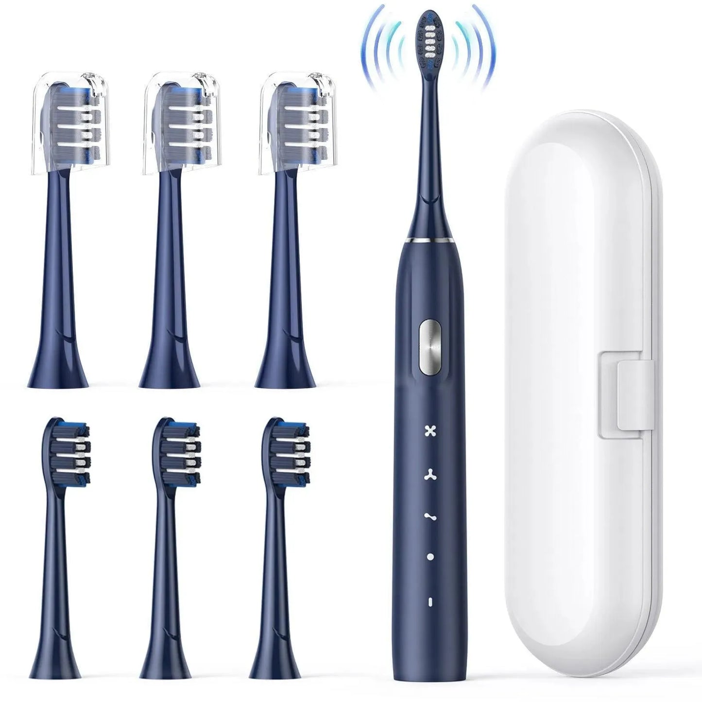 Electric Toothbrush for Adults - Rechargeable Electric Toothbrushes with Brush Heads &amp; Holder, Travel Case, Power Electric Toothbrush with Holder，3 Hours Charge for 120 Days - truelything.com