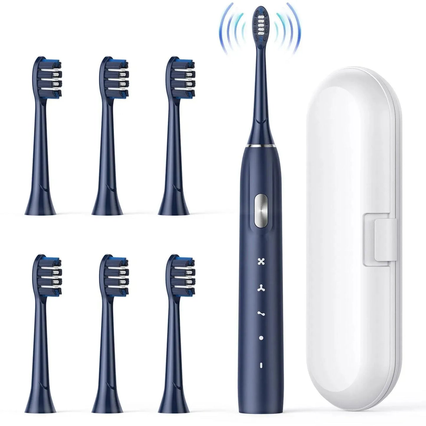 Electric Toothbrush for Adults - Rechargeable Electric Toothbrushes with Brush Heads &amp; Holder, Travel Case, Power Electric Toothbrush with Holder，3 Hours Charge for 120 Days - truelything.com