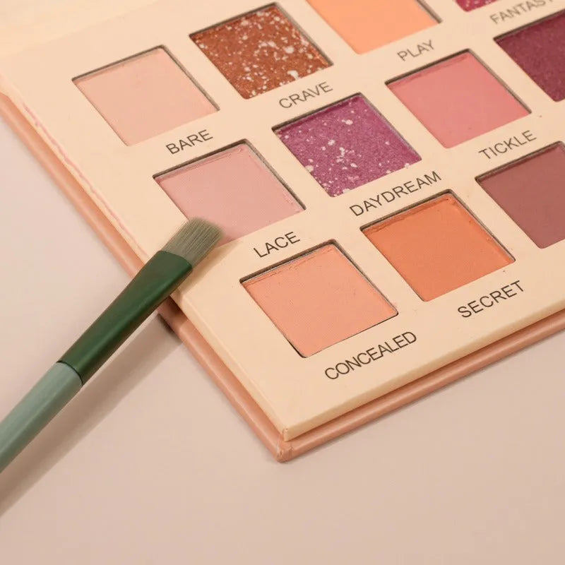 18-color Desert Rose Matte Pearlescent Eyeshadow Palette Earth Color Multi-purpose Color Eyeshadow Palette