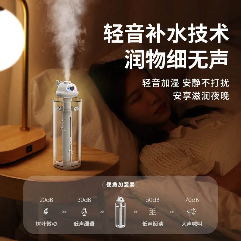 Space Capsule Humidifier Mini Usb Portable Wireless Charging Pregnant And Baby Home Mute Bedroom Air Spray Hydrating