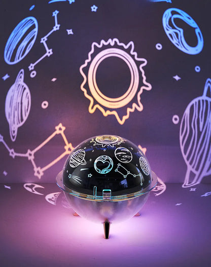 Star Projection Lamp Humidifier USB Charging Cosmos Astronaut Christmas Old Man Tree Projection Humidifier Gift