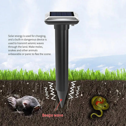 Solar Ultrasound To Catch Animals Outdoor Waterproof Sun Protection Snake Mole Buzzer Rat Repellent