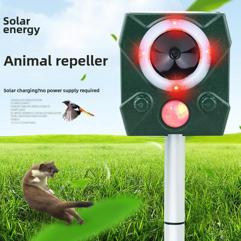 Solar Ultrasound To Catch Animals Outdoor Waterproof Sun Protection Snake Mole Buzzer Rat Repellent