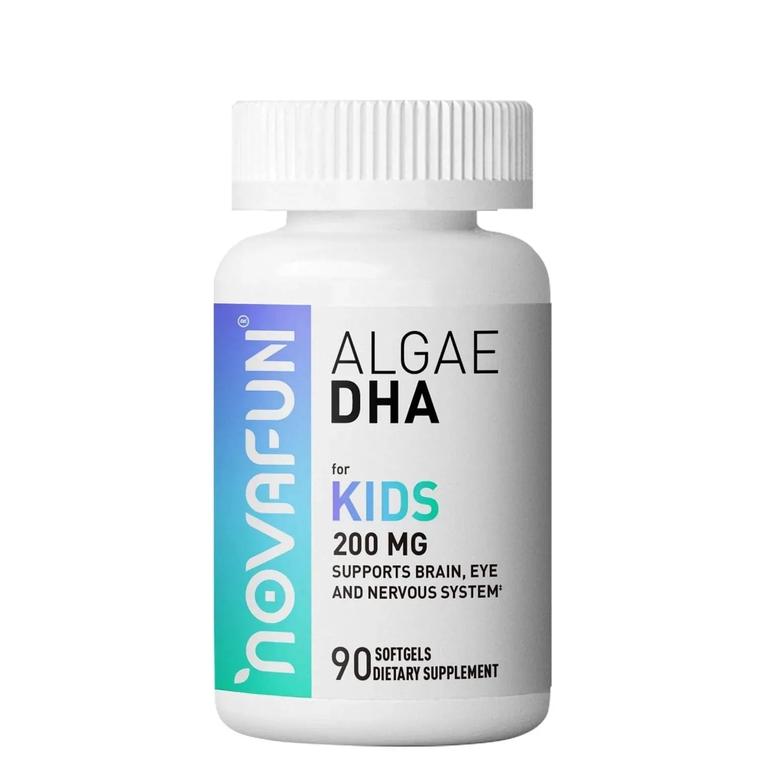 Novafun Algal sourced Omega-3&amp; DHA Softgels for Kids, Brain, Eye and Heart Health, Cognitive &amp; Immune Function, Learning, Social Development - Non-GMO - 200 mg - 45 Day Supply - 90 ct - truelything.com