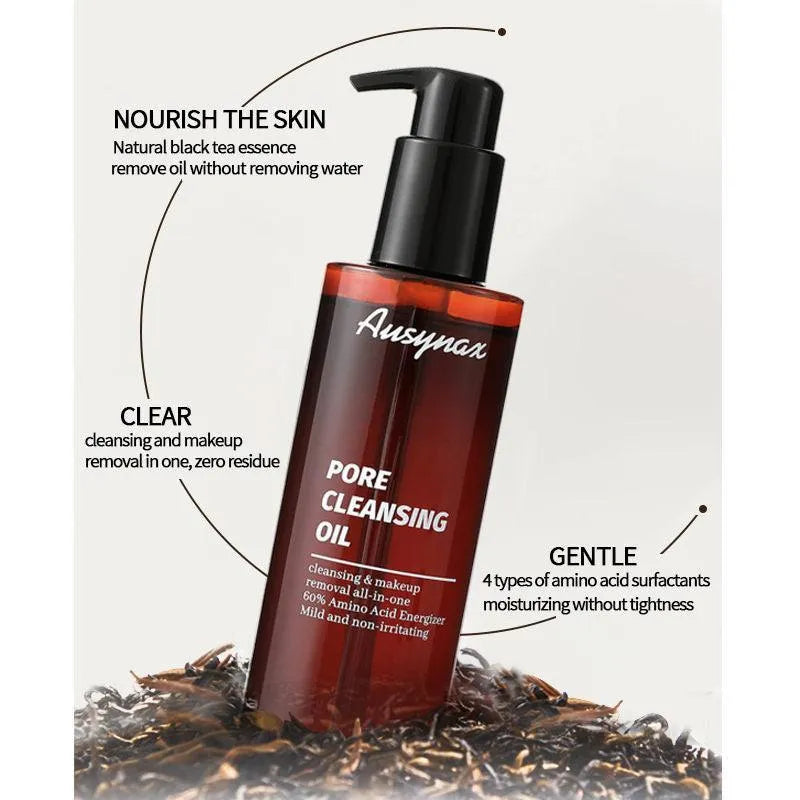 Ausynax Pore Cleansing Oil Gentle, Double cleansing two-in-one.BlackheadCleanser and Makeup Remover for Sensitive Skin,Melts Makeup, Sunscreen and Environmental Pollutants,6.76 fl.oz. Smooth Exfoliate Plant Cosmetic - truelything.com